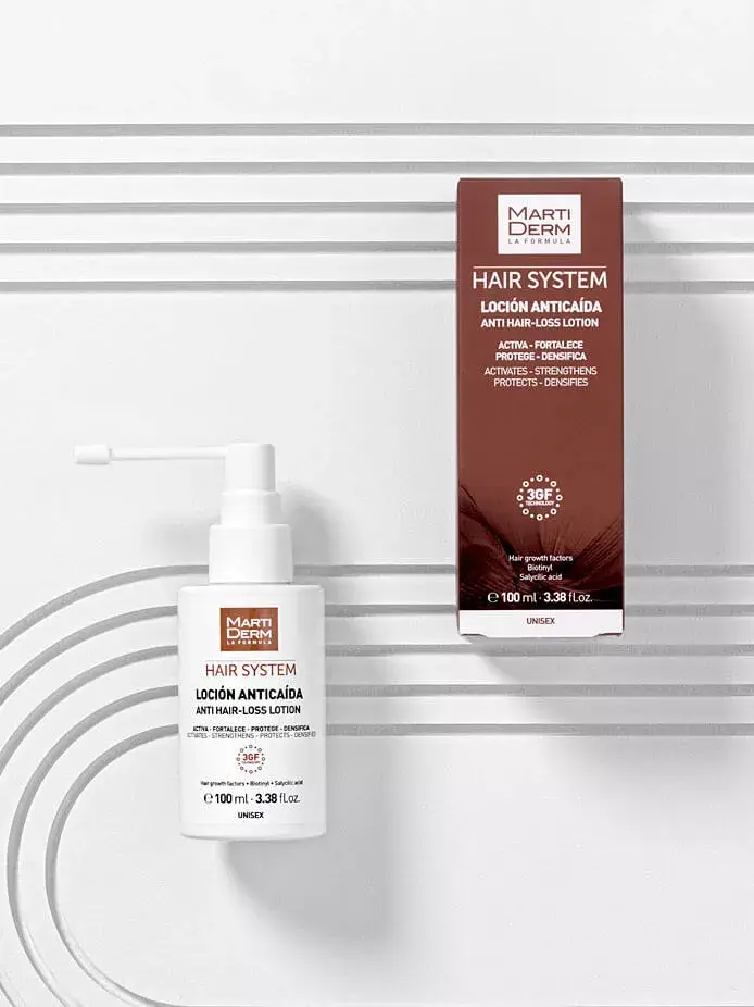 Loción anticaída Hair System de MartiDerm